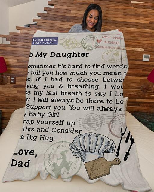 Sometimes It'S Hard To Find -Lion Dad To Daughter Fleece Blanket Personalized Gift