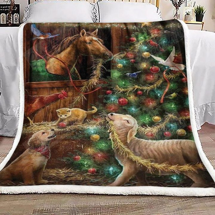 Animal Christmas Yq2601535Cl Fleece Blanket
