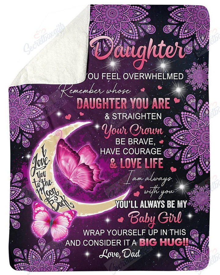 Always Be With You Purple Paisley To Daughter Yq2101298Cl Fleece Blanket
