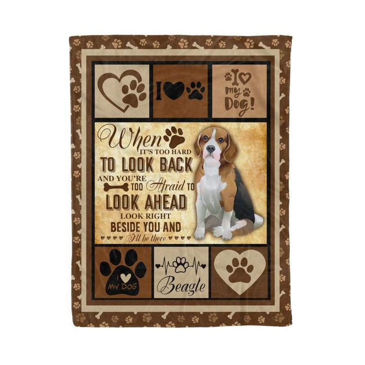 I Love My Beagle Dog Throw Cozy Cozy Fleece Blanket, Sherpa Blanket