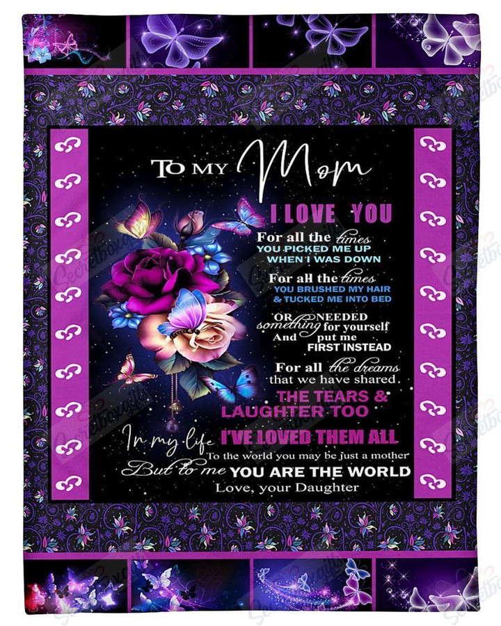 Daughter For Mom To Me You Are The World Yq2001091Cl Fleece Blanket