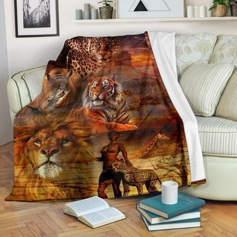 African Culture Fleece Blanket All Over Prints