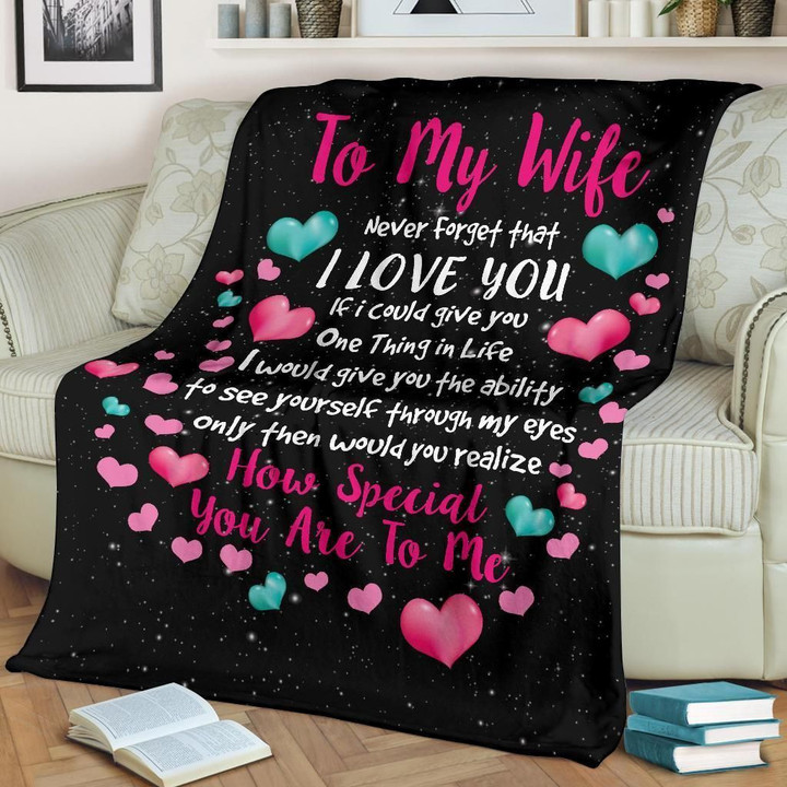 To My Wife You Are Special To Me Sherpa Fleece Blanket Et
