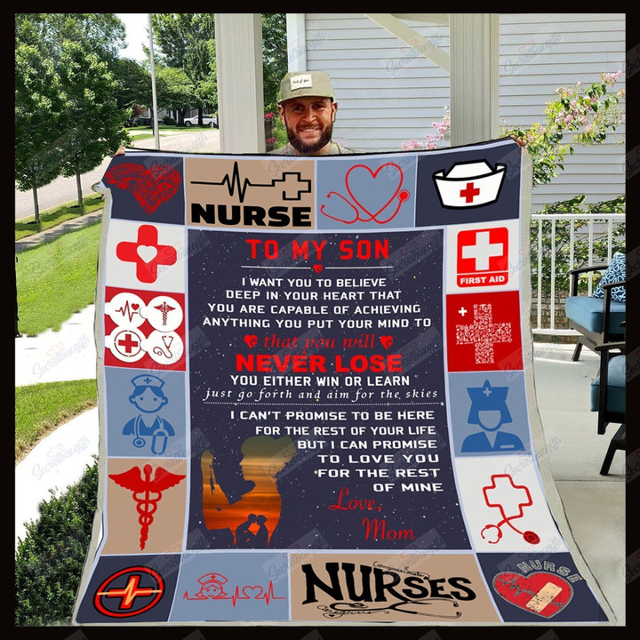 Nurse Mom To Son Never Lose Gs-Cl-Ld0611 Fleece Blanket
