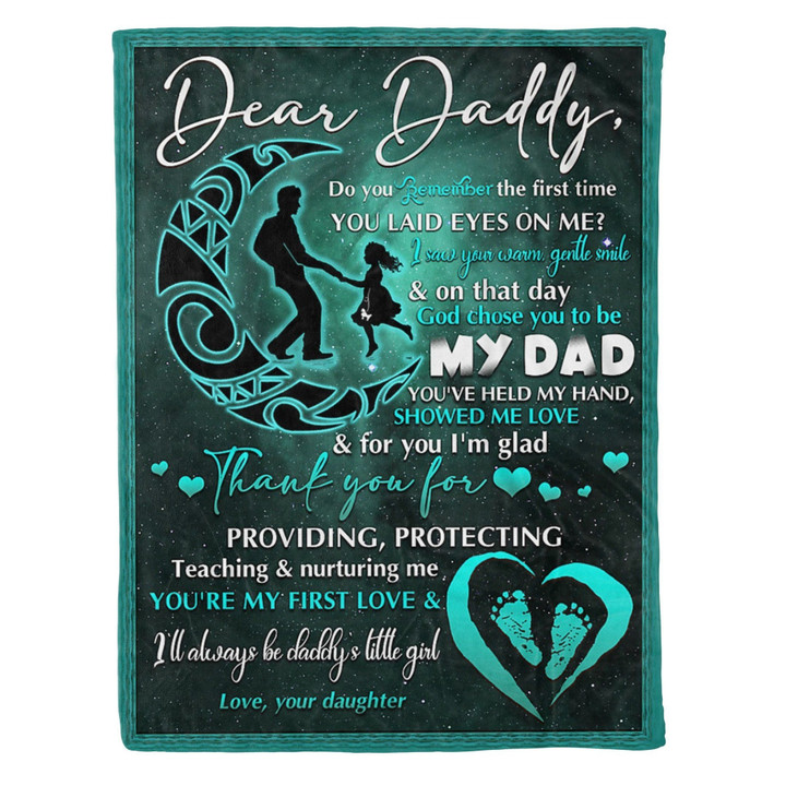 To Daddy Thanks For Providing Protecting Printed Fleece Blanket