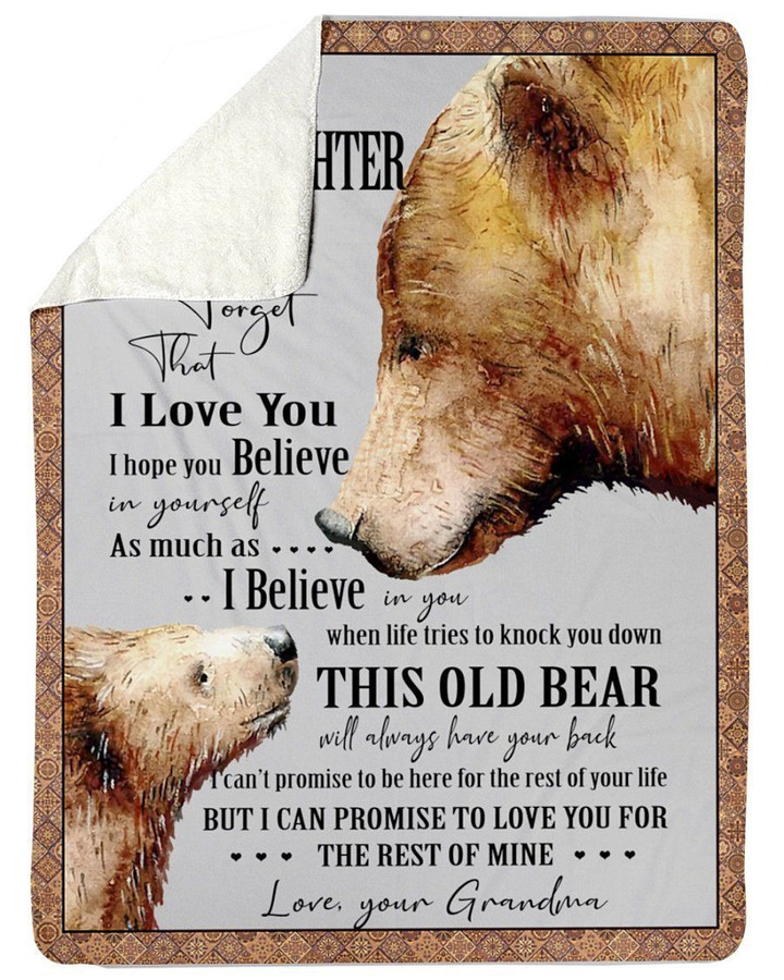 Gift For Granddaughter I Hope You Believe In Yourself Sherpa Blanket