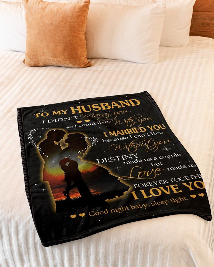 Gift For Husband Destiny Made Us A Couple Fleece Blanket