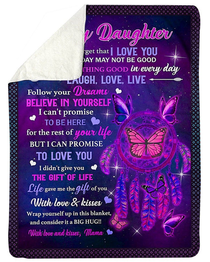 Purple Dreamcatcher The Gift Of You With Love Fleece Blanket Mama Gift For Daughter Sherpa Blanket