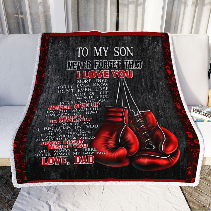Dad To Son Boxing Sofa Throw Blanket 
