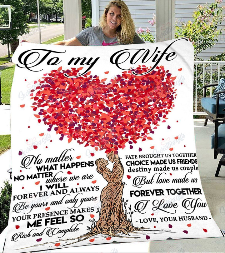 To My Wife Heart Tree Choice Made Us Friend Yq0102468Cl Fleece Blanket