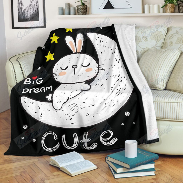 Big Dream Rabbit Yw3001096Cl Fleece Blanket