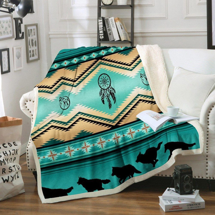 Native American Bt171028F Sherpa Fleece Blanket