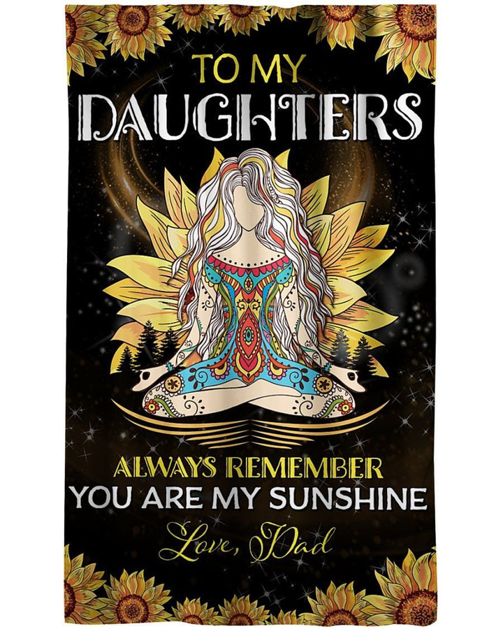 Dad Gift To Daughters You Are My Sunshine Fleece Blanket Window Curtain