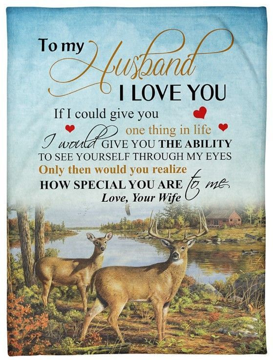 Deer To My Husband You Are So Special To Me Clm2412158S Sherpa Fleece Blanket