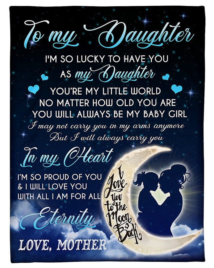 Lovely Message From Mother Gifts For Daughters Fleece Blanket