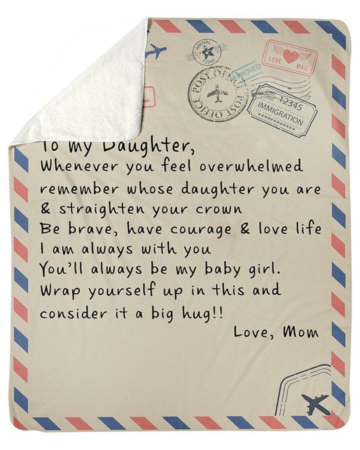 Love Letter From Dad To Daughter You'Ll Always Be My Baby Girl Fleece Blanket Sherpa Blanket