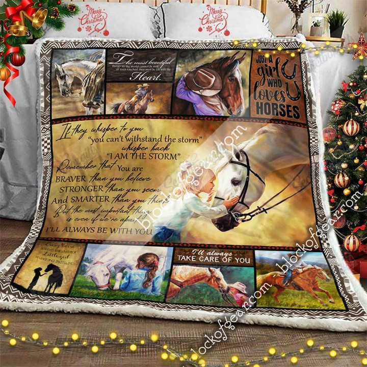 For Daughter Just A Girl Who Loves Horses Gs-Cl-Ld3112 Fleece Blanket