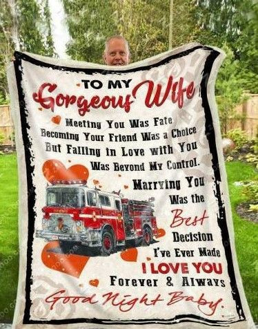 Firefighter Wife Clt2412062N Sherpa Fleece Blanket