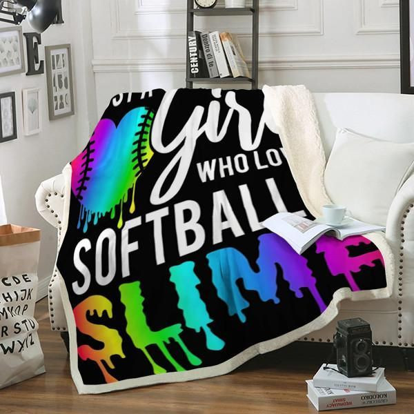 Softball And Slime Clh2412484F Sherpa Fleece Blanket