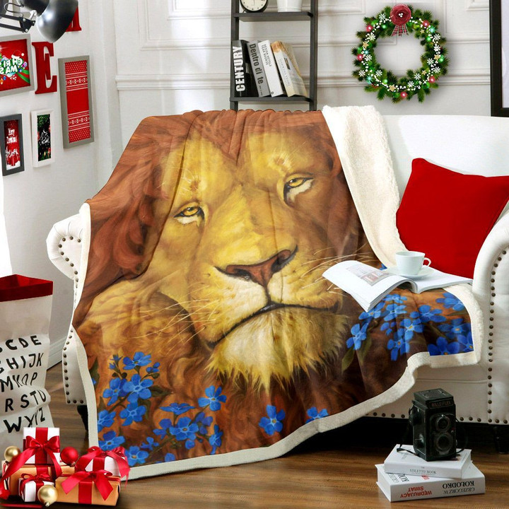 Lion Aa2410090Tt Sherpa Fleece Blanket