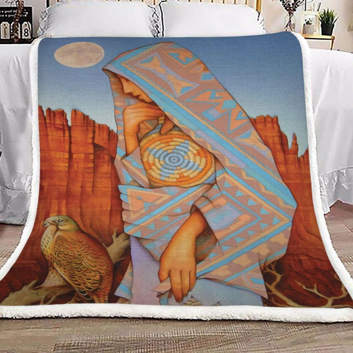 Native American Sherpa Fleece Blanket Koii
