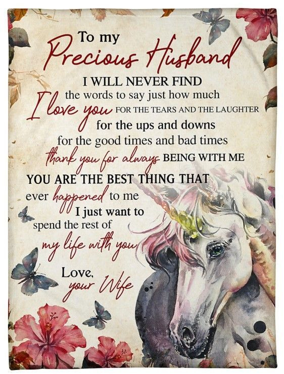 Unicorn To My Precious Husband I Love You For The Tears Clm2412822S Sherpa Fleece Blanket