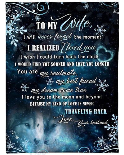 To My Wife I Love You To The Moon And Beyond Gs-Cl-Dt1603 Fleece Blanket