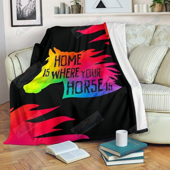 Home Is Where Your Horse Is Gs-Cl-Dt2703 Fleece Blanket