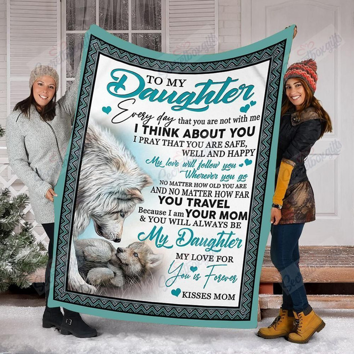 To My Daughter Wolf Gs-Cl-Dt0903 Fleece Blanket
