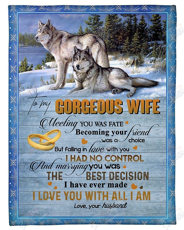To My Gorgeous Wife Gs-Cl-Ml1303 Fleece Blanket