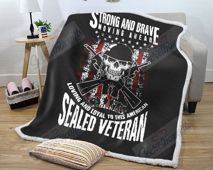 Skull Gun Veteran Gs-Qd3010 Fleece Blanket