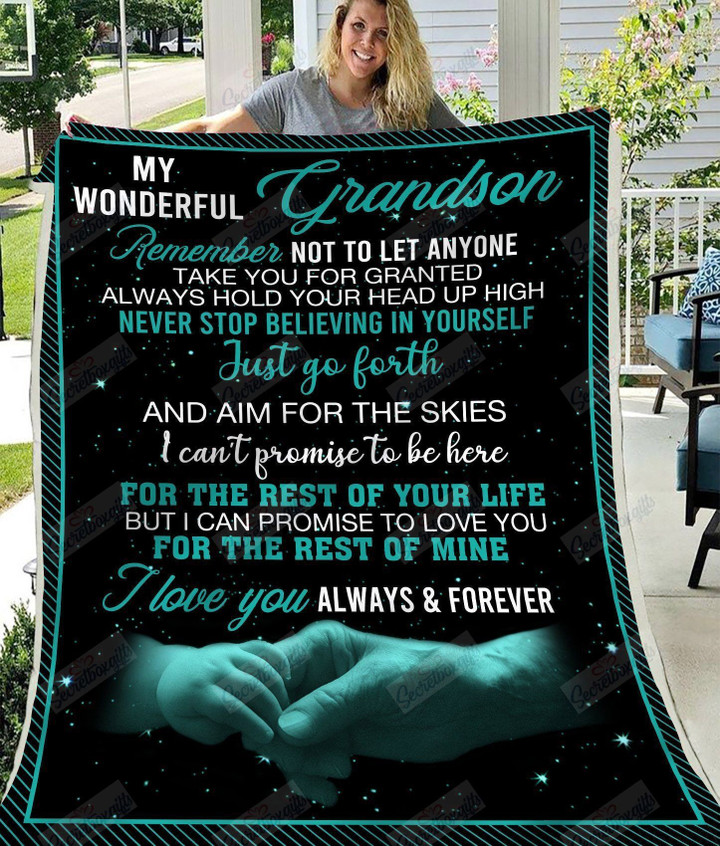 I Love You Always And Forever For Grandson Yq1401621Cl Fleece Blanket