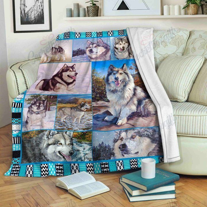 Alaskan Malamute Dog Xa1902493Cl Fleece Blanket