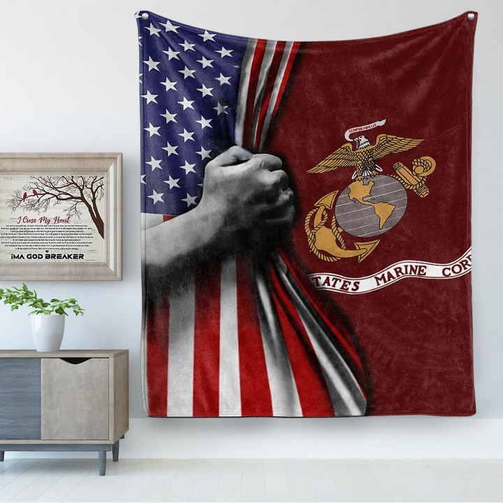 Us Marine Corps Flag Yw1201556Cl Fleece Blanket