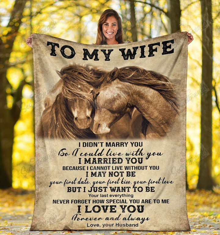 Horse To My Wife Yw1301044Cl Fleece Blanket