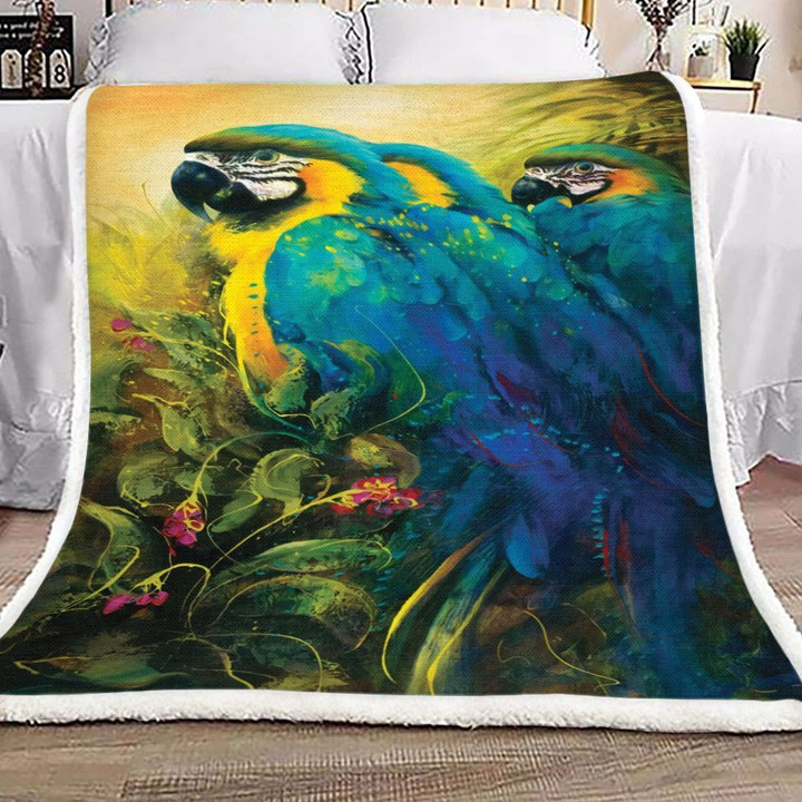 Parrot Sherpa Fleece Blanket Kozx
