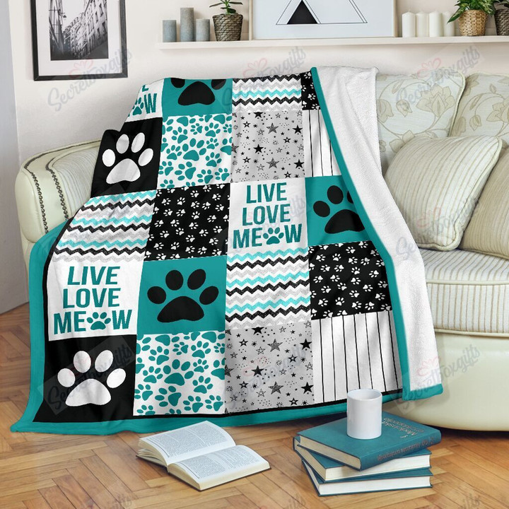 Cat Shape Pattern Yw0202706Cl Fleece Blanket
