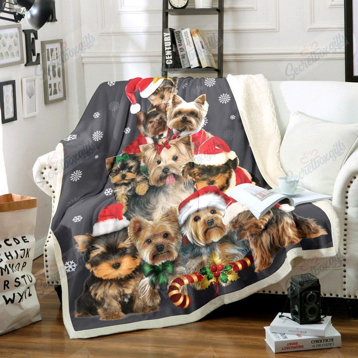 Yorkie Christmas Tree Yq3001701Cl Fleece Blanket