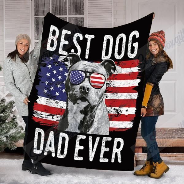 Staffordshire Bull Terrier Best Dog Dad Ever Yq0102058Cl Fleece Blanket