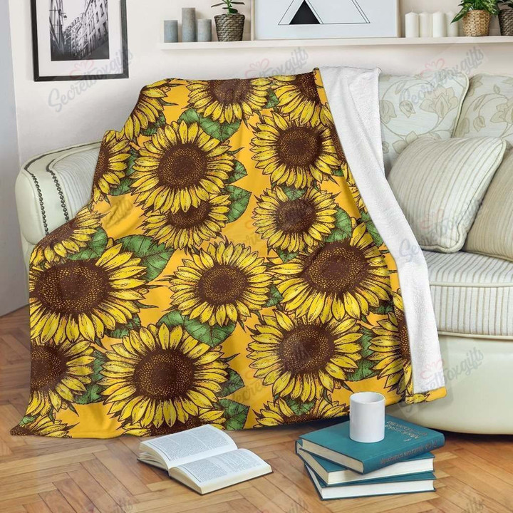 Classic Vintage Sunflower Gs-Cl-Kc1707 Fleece Blanket