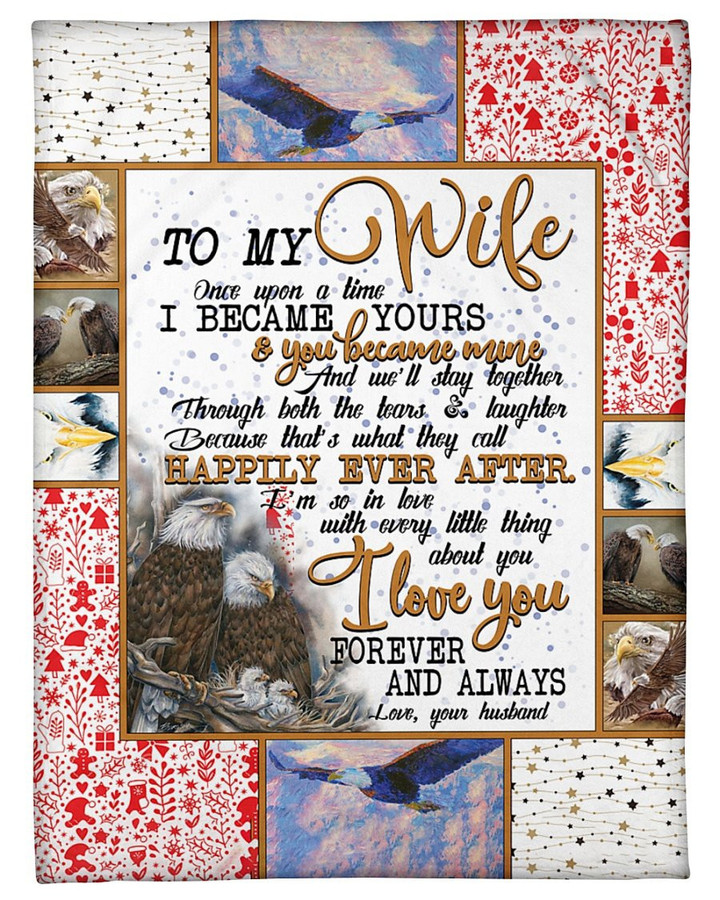 Husband To Wife Once Upon A Time I Became Yours Eagle Sherpa Blanket