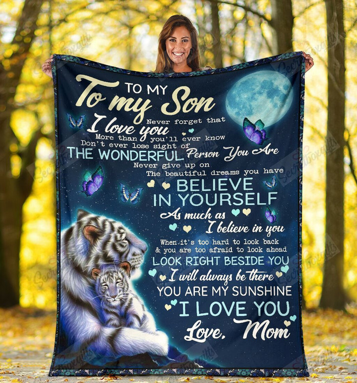 To My Son Tiger Moon Yw1301031Cl Fleece Blanket
