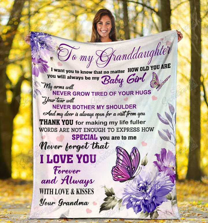 To My Granddaughter I Love You Yw1301059Cl Fleece Blanket