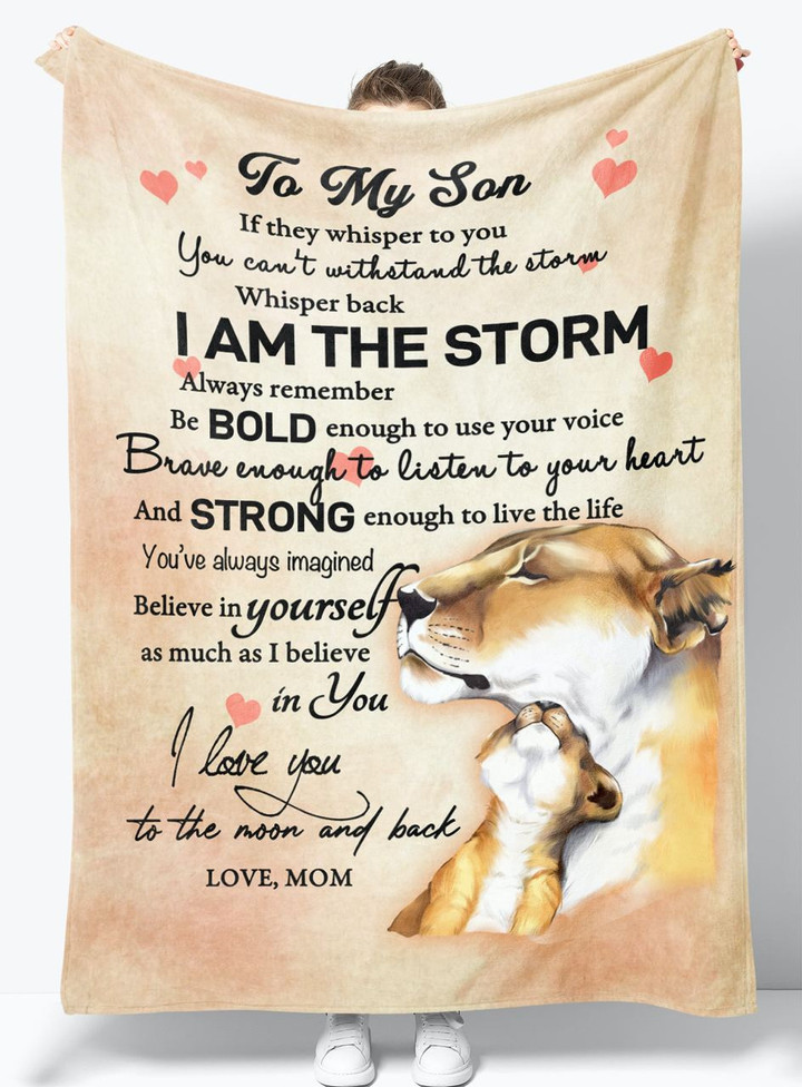Gift For Son - From Mom - Fleece Blanket Bms011