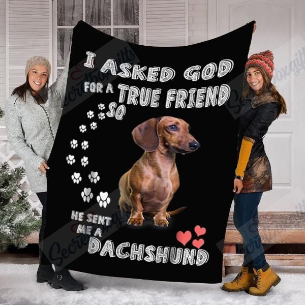 Dachshund Dog A True Friend Yw0501469Cl Fleece Blanket