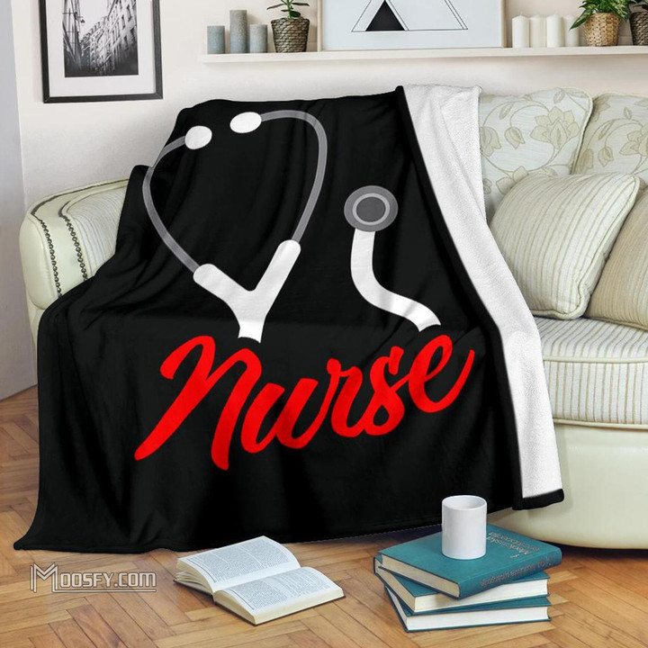 Moosfy Black Blanket - Nurse Fleece Blanket - Nurse Gift - Nurses Week Gifts - Nurse Graduation Gifts - Gifts For Nursing Students - Nurse Gift Ideas - Best Gifts For Nurses