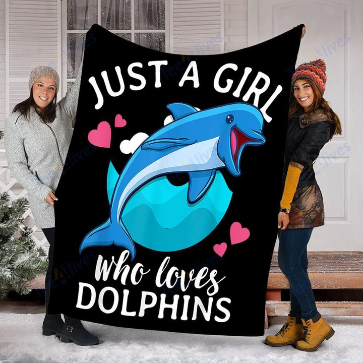 Custom Blanket Dolphin Blanket - Perfect Gifts For Girls - Fleece Blanket