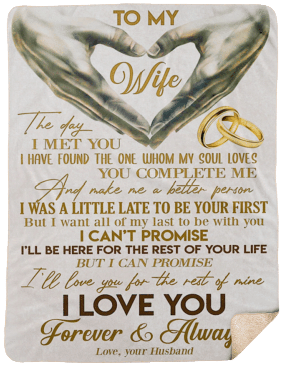 Personalized Wedding Rings To My Wife The Day I Met You From Husband Fleece Blanket Great Customized Blanket Gifts For Birthday Christmas Thanksgiving Anniversary Valentine'S Day