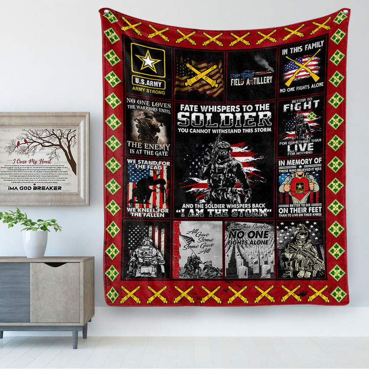U.S Army 4Th Infantry Division And Field Artillery 3D Printing Quilt Blanket Ntt-Qdt19
