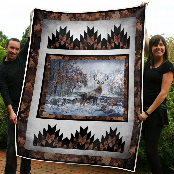 Gifts For Hunters - Gifts For Deer Hunters Premium Family Gift Ideas Cozy Fleece Blanket, Sherpa Blanket